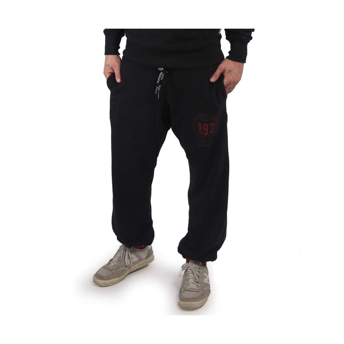 Yakuza Herren Jogginghose Through Loose JOB 15009 (Schwarz)