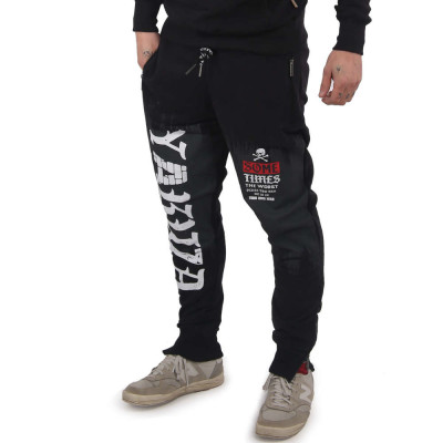 Yakuza Herren Jogginghose Bricks Zip JOB 15042 (Schwarz)