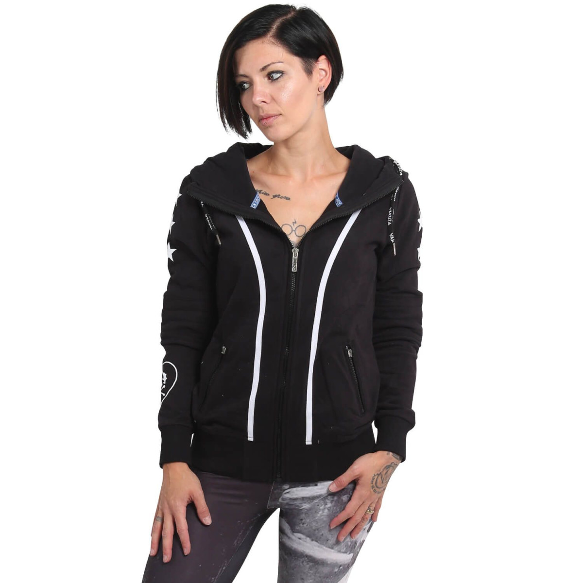 Yakuza Damen Kapuzenjacke 893 Love GHZB 15103 (Schwarz)