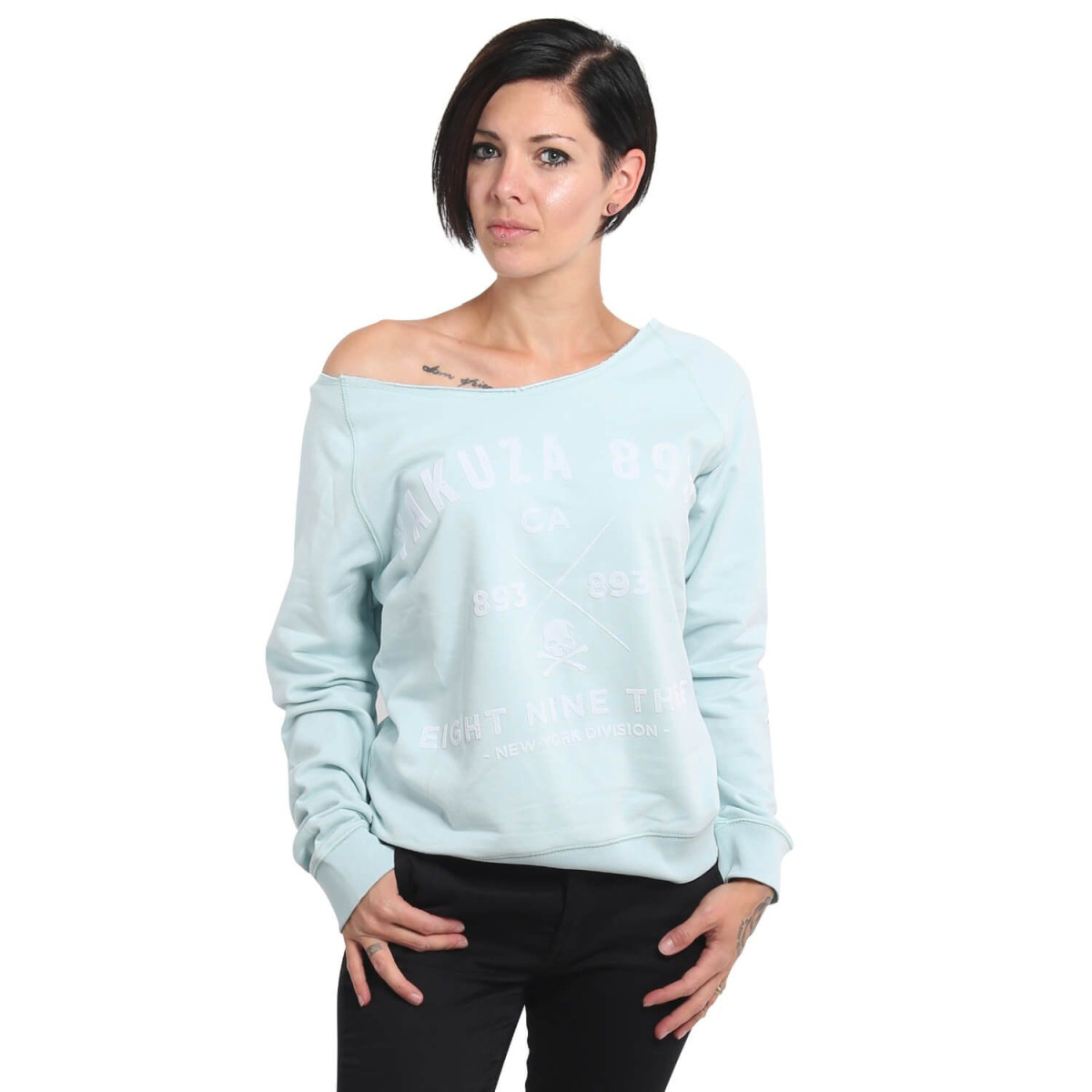 Yakuza Damen Sweatshirt Vintage 893 GPB 15112 (Pastel Blue)