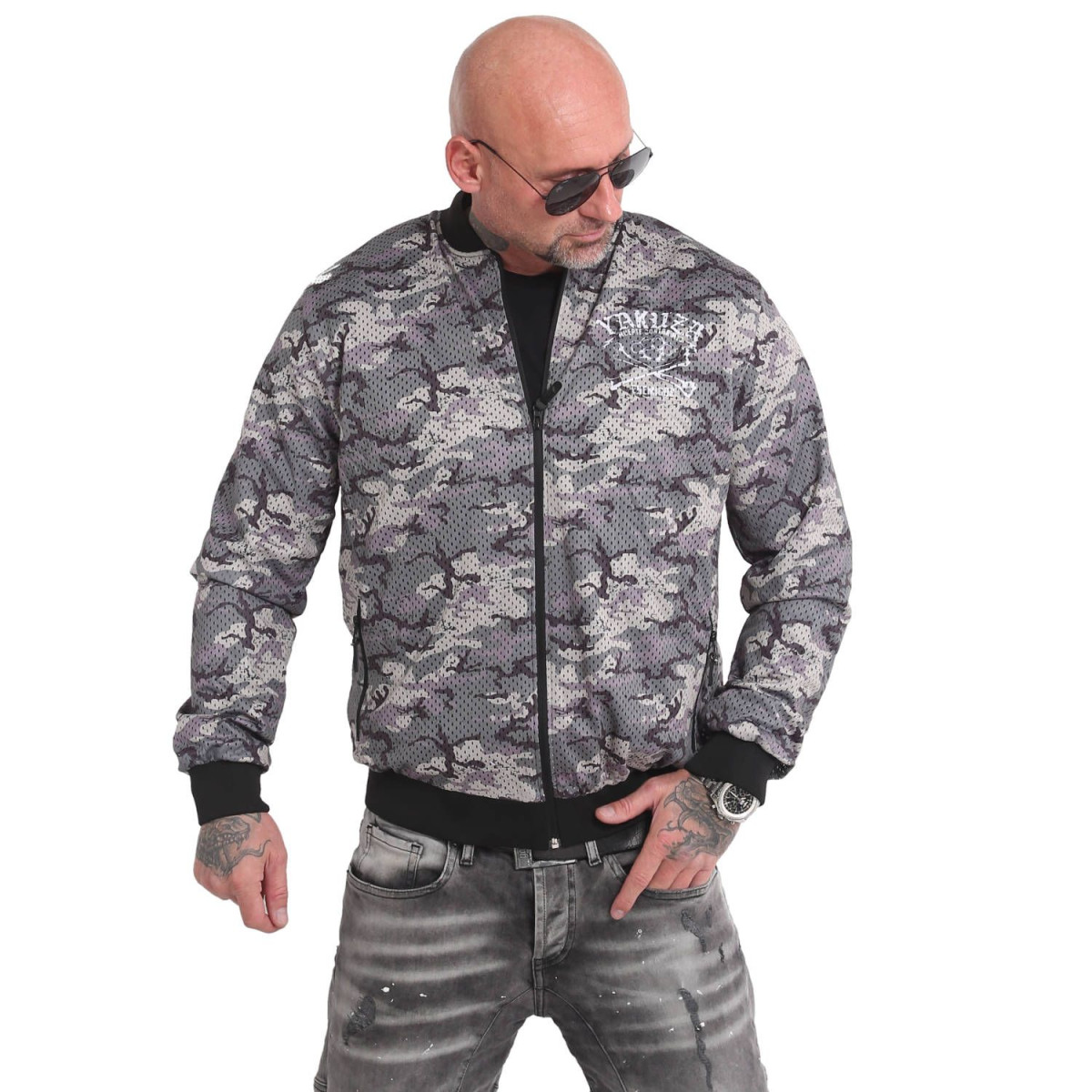 Yakuza Bomberjacke Muerte Mesh JB 15039 (Camouflage)