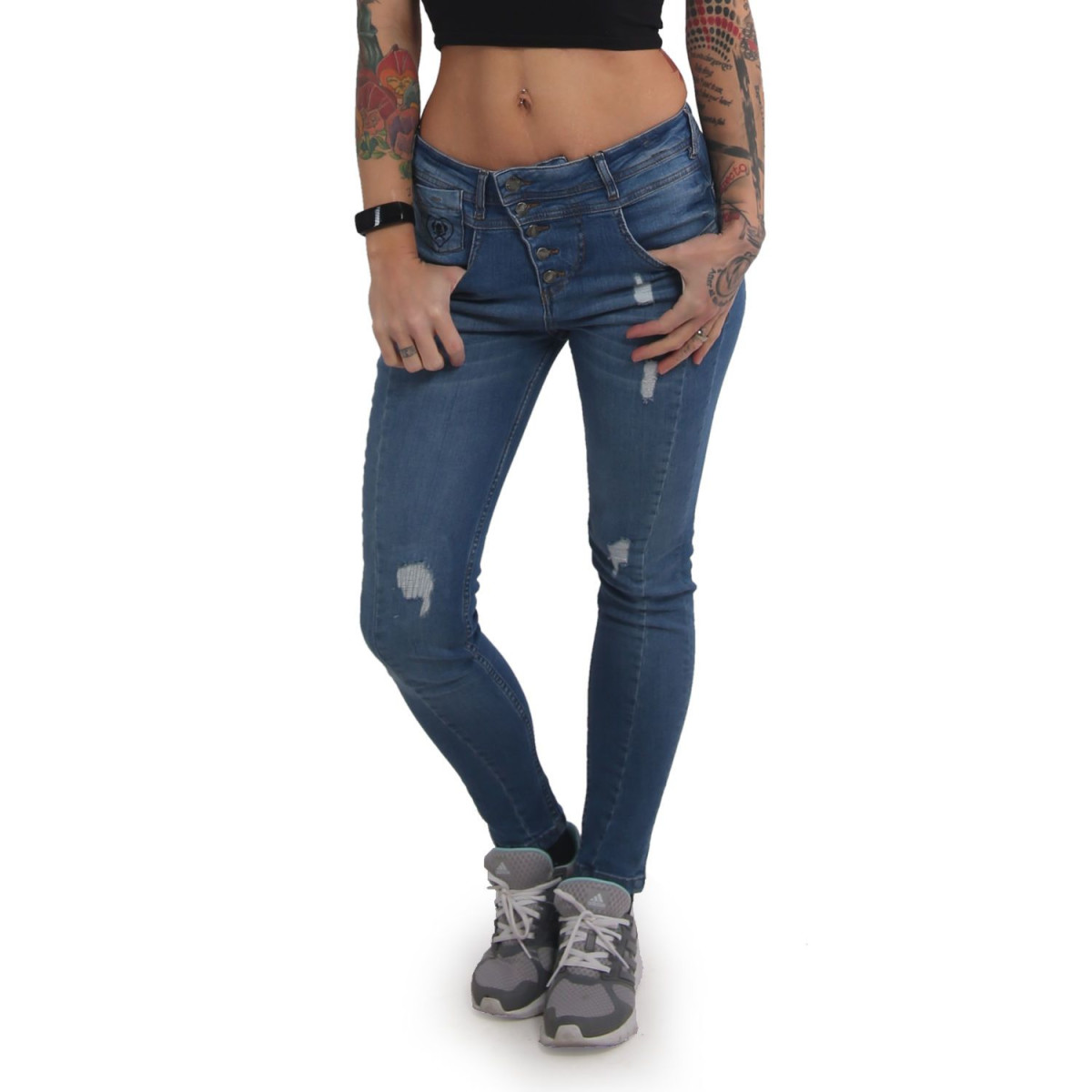 Yakuza Damen Jeans Fly Skinny GJEB 15133 (Blau)