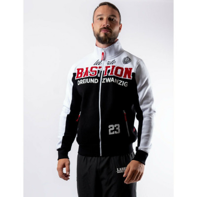 Label 23 Herren Sweatjacke Letzte Bastion (Schwarz-Weiss)