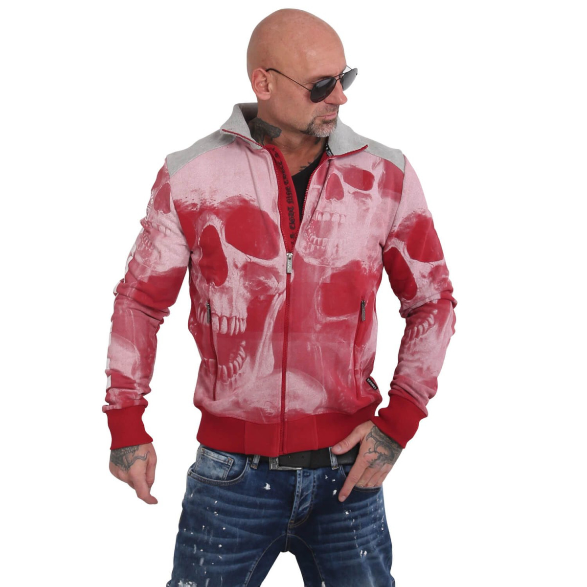 Yakuza Herren Trainingsjacke Muerte Skull ZB 15007 (Gr....