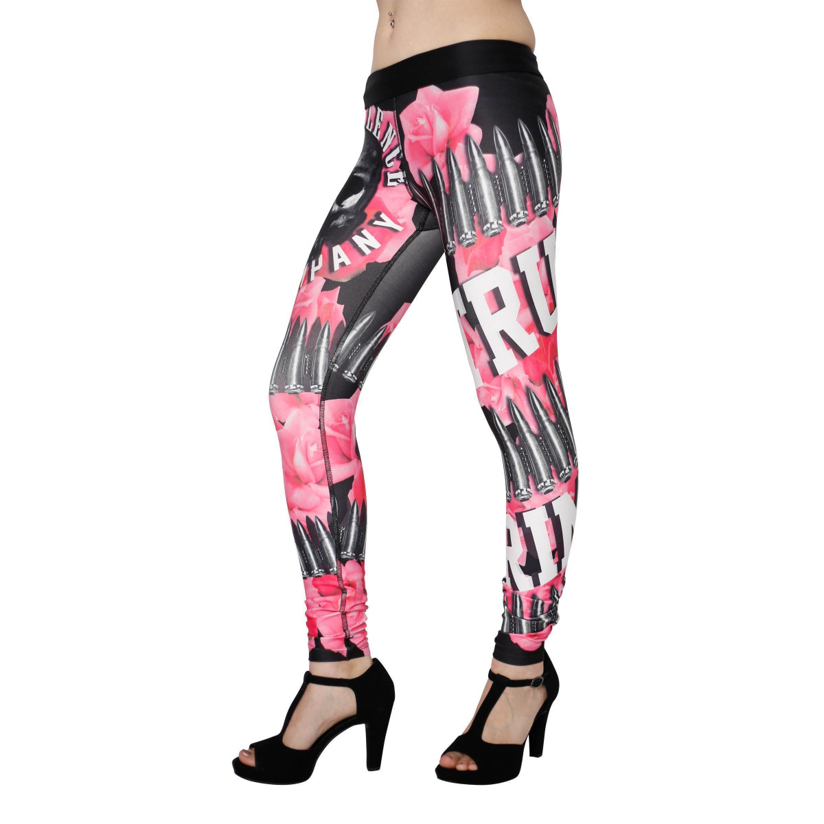Pro Violence Leggings TRUE CRIME (Gr. XS, Schwarz)