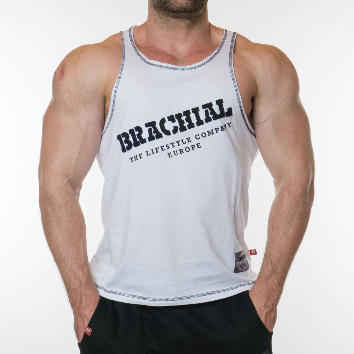 Brachial Tank Top Cool (Gr. L, Weiß-Schwarz)