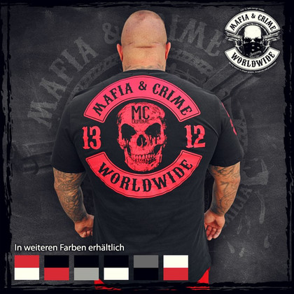 Yellow Black Mafia and Crime Criminal Worldwide MC Shirt Herren T-Shirt Patch