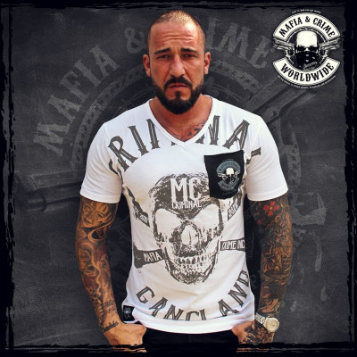 Mafia and Crime Herren V Neck Shirt Criminal Gangland 574...