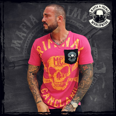 Mafia and Crime Herren V Neck Shirt Criminal Gangland 574...