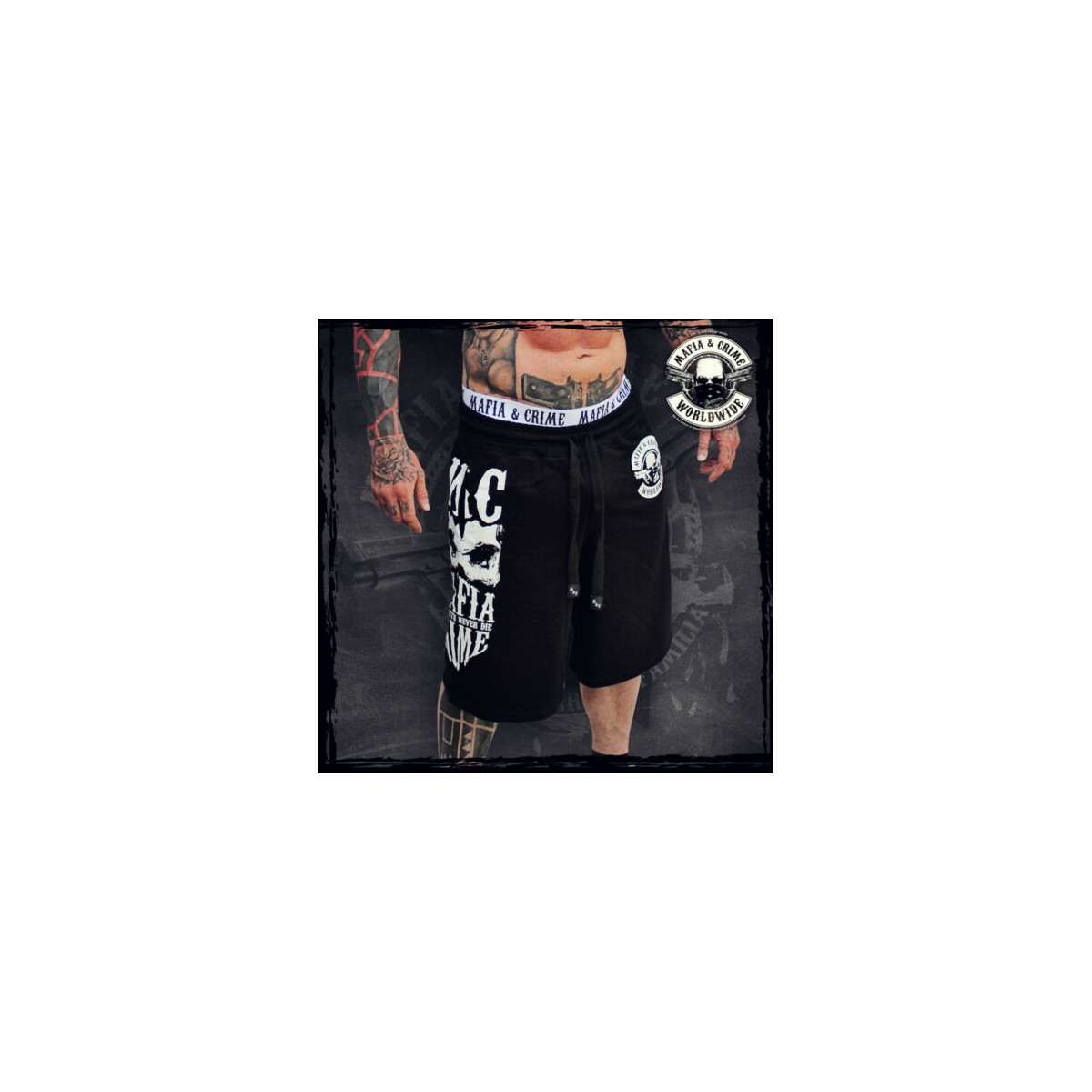 Mafia and Crime Herren Sweatshort MC Bandana (Gr. M,...