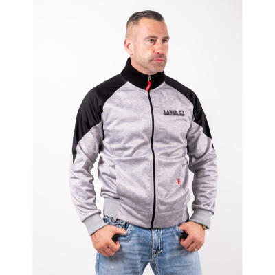 Label 23 Herren Sweatjacke Grauer Wolf (Grau Meliert)